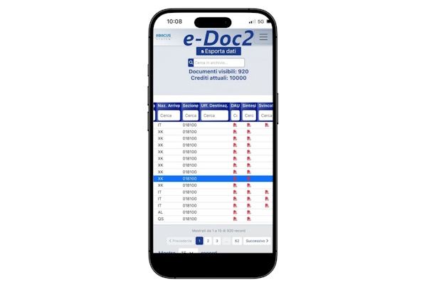 e-Doc 2 dashboard mobile